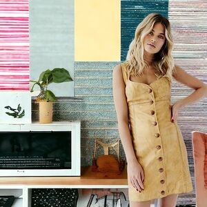 FREE PEOPLE Leather Mini Dress